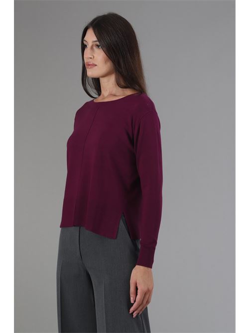 Maglia in viscosa Maida Mila Milano | M1091MELANZANA